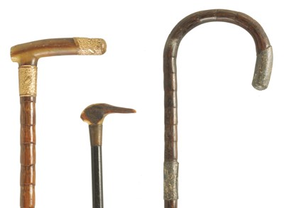 Lot 83 - A COLLECTION OF THREE WALKING STICKS