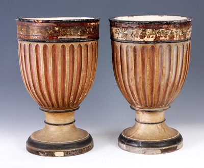 Lot 484 - A PAIR OF EARLY 20th CENTURY PAINTED CARVED...