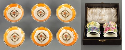 Lot 157 - A BOXED SET OF FOUR ROYAL DOULTON NAPKIN RINGS