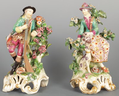 Lot 119 - A PAIR OF 18TH CENTURY DERBY FIGURES
