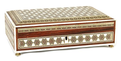 Lot 218 - A 19TH CENTURY ANGLO-INDIAN VIZAGAPATAM JEWELLERY BOX
