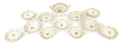Lot 124 - AN EXTENSIVE 19TH CENTURY ENGLISH PORCELAIN DESSERT SERVICE