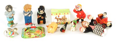 Lot 679 - A COLLECTION OF 12 20TH CENTURY GERMAN CLOCKWORK TOYS
