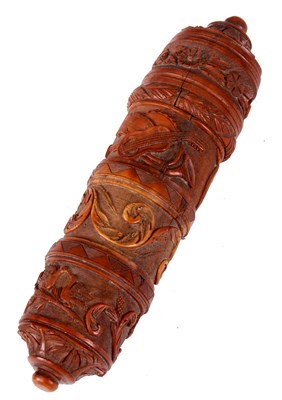Lot 497 - AN UNUSUAL 19TH CENTURY COQUILLA NUT TURNED...