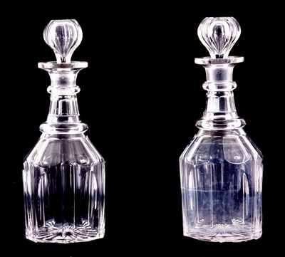Lot 38 - A PAIR OF REGENCY STYLE SPIRIT DECANTERS