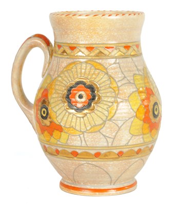 Lot 123 - A MID 20TH CENTURY CHARLOTTE REED TUBE LINED LOTUS JUG