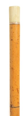 Lot 284 - AN 18TH CENTURY MARINE IVORY TOPPED MALACCA SWORD STICK