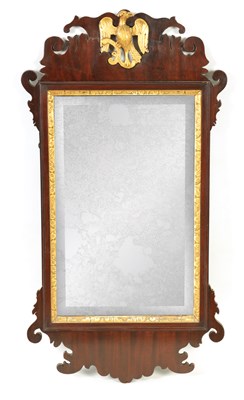 Lot 833 - A 19TH CENTURY MAHOGANY HANGING MIRROR