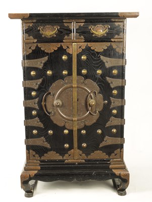 Lot 286 - A CHINESE STAINED ASH COLLECTORS CABINET