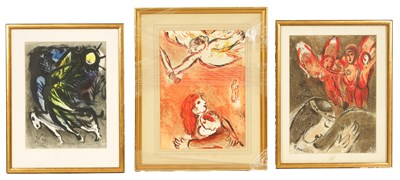 Lot 767 - MARC CHAGALL THREE MID 20TH CENTURY LITHOGRAPH PRINTS