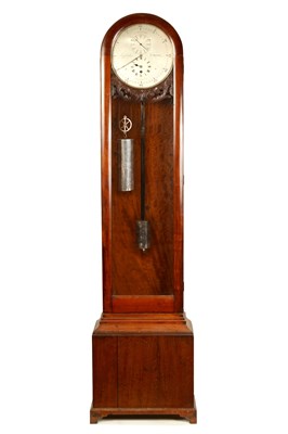 Lot 743 - TAFFINDER, ROTHERHAM.  A RARE MID 19TH CENTURY THREE-MONTH DURATION REGULATOR LONGCASE CLOCK