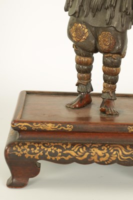 Lot 225 - A FINE JAPANESE MEIJI PERIOD BRONZE AND GILT DECORATED FIGURE BY MIYAO OF LARGE SIZE