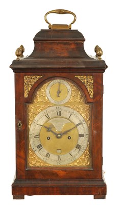 Lot 792 - JOHN WARD, LONDON.  A GEORGE III BELL-TOP MAHOGANY EIGHT-DAY VERGE BRACKET CLOCK