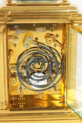Lot 713 - MARGAINE.  A FINE AND RARE 19TH CENTURY FRENCH GRAND SONNERIE CARRIAGE CLOCK WITH MOONPHASE AND CALENDAR
