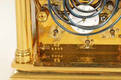 Lot 713 - MARGAINE.  A FINE AND RARE 19TH CENTURY FRENCH GRAND SONNERIE CARRIAGE CLOCK WITH MOONPHASE AND CALENDAR