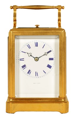 Lot 701 - ATT. PAUL GARNIER AND RETAILED BY DENT. A 19TH CENTURY FRENCH REPEATING CARRIAGE CLOCK
