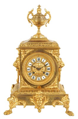 Lot 1361 - RICHOND.  A LATE 19TH CENTURY FRENCH ORMOLU MANTEL CLOCK