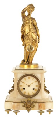 Lot 782 - ANDRE ROMAIN GUILMET. A LATE 19TH CENTURY FRENCH FIGURAL MYSTERY CLOCK