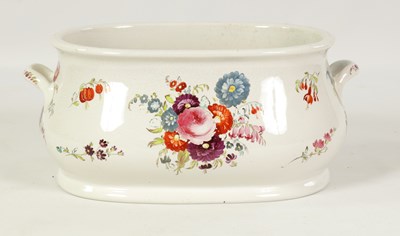 Lot 46 - A 19TH CENTURY NEWSTONE CERAMIC FOOT BATH