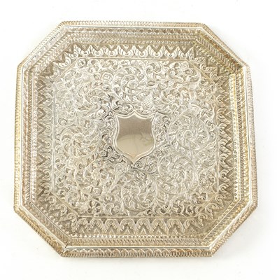 Lot 71 - A LATE 19TH/EARLY 20TH CENTURY INDIAN SILVER TRAY