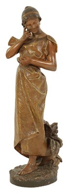 Lot 57 - FRIEDRICH GOLDSCHEIDER, WIEN. A LATE 19TH CENTURY  PAINTED TERRACOTTA SCULPTURE