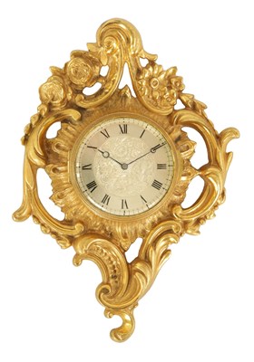 Lot 799 - BOXELL, BRIGHTON. A LATE 19TH CENTURY ORMOLU CARTEL WALL CLOCK