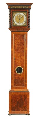 Lot 838 - EDWARD NORRIS, LONDINI FECIT.  A LATE 17TH CENTURY 10” LONGCASE CLOCK MOVEMENT IN LATER  BURR WALNUT CASE