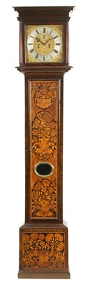 Lot 808 - JOHN HUNT, LONDINI FECIT.  A LATE 17TH CENTURY EIGHT-DAY MARQUETRY LONGCASE CLOCK