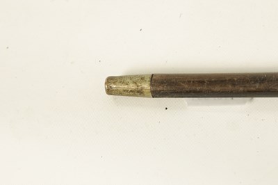 Lot 371 - A 19TH CENTURY BLACK RHINOCEROS HORN WALKING STICK