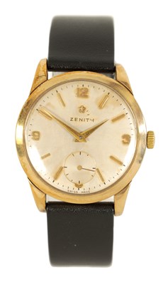 Lot 282 - A 1950'S GENTLEMAN’S 9CT GOLD ZENITH CHRONOMETER WRISTWATCH