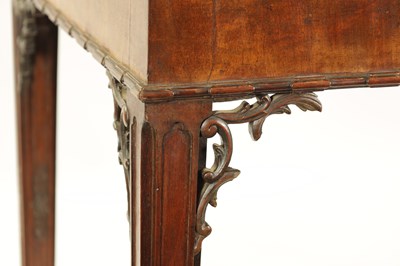 Lot 971 - A FINE MID 18TH CENTURY MAHOGANY SECRETAIRE CABINET ON STAND IN THE MANNER OF THOMAS CHIPPENDALE