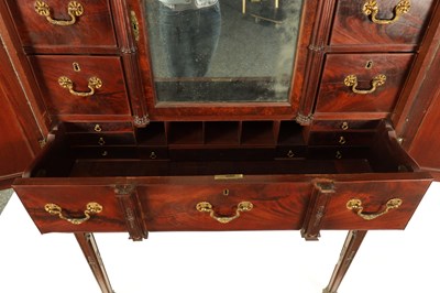 Lot 971 - A FINE MID 18TH CENTURY MAHOGANY SECRETAIRE CABINET ON STAND IN THE MANNER OF THOMAS CHIPPENDALE