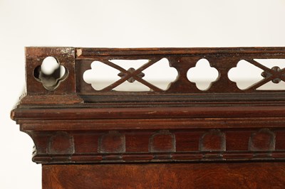 Lot 971 - A FINE MID 18TH CENTURY MAHOGANY SECRETAIRE CABINET ON STAND IN THE MANNER OF THOMAS CHIPPENDALE