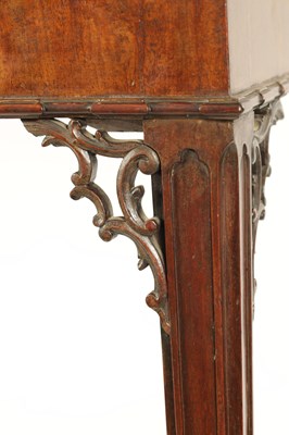 Lot 971 - A FINE MID 18TH CENTURY MAHOGANY SECRETAIRE CABINET ON STAND IN THE MANNER OF THOMAS CHIPPENDALE