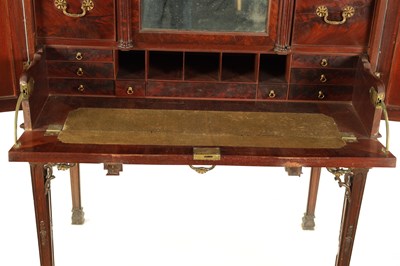 Lot 971 - A FINE MID 18TH CENTURY MAHOGANY SECRETAIRE CABINET ON STAND IN THE MANNER OF THOMAS CHIPPENDALE
