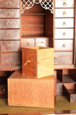 Lot 971 - A FINE MID 18TH CENTURY MAHOGANY SECRETAIRE CABINET ON STAND IN THE MANNER OF THOMAS CHIPPENDALE