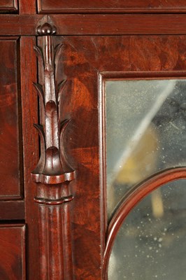 Lot 971 - A FINE MID 18TH CENTURY MAHOGANY SECRETAIRE CABINET ON STAND IN THE MANNER OF THOMAS CHIPPENDALE