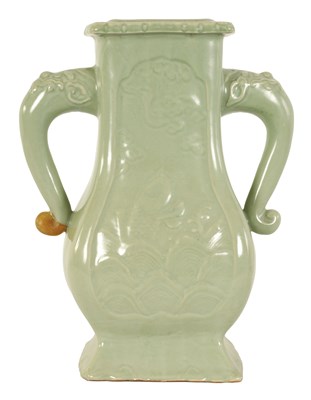 Lot 137 - A 19TH CENTURY CELADON GLAZED CHINESE VASE