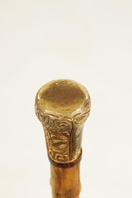 Lot 372 - A 19TH CENTURY RHINOCEROS HORN WALKING STICK