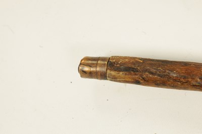Lot 372 - A 19TH CENTURY RHINOCEROS HORN WALKING STICK