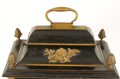 Lot 796 - STEPHEN RIMBAULT, LONDON.  A MID 18TH CENTURY THREE-TRAIN QUARTER STRIKING EBONISED VERGE BRACKET CLOCK