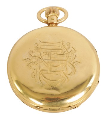 Lot 278 - KARL ZIMMERMAN, LIVERPOOL. A LATE 19TH CENTURY 18CT GOLD HUNTER POCKET WATCH