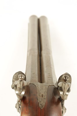 Lot 682 - HUGH VERNCOMD, BRISTOL. A RARE GEORGE III DOUBLE-BARRELLED FLINTLOCK COACHING CARBINE BLUNDERBUSS