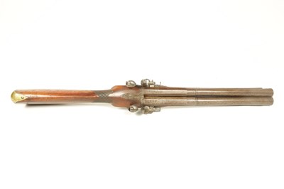 Lot 682 - HUGH VERNCOMD, BRISTOL. A RARE GEORGE III DOUBLE-BARRELLED FLINTLOCK COACHING CARBINE BLUNDERBUSS