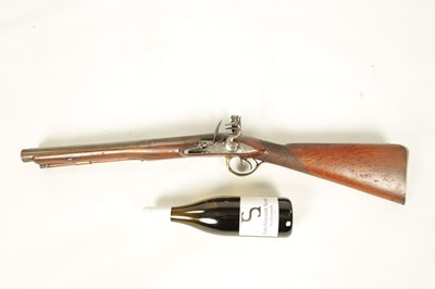 Lot 682 - HUGH VERNCOMD, BRISTOL. A RARE GEORGE III DOUBLE-BARRELLED FLINTLOCK COACHING CARBINE BLUNDERBUSS