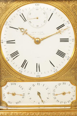 Lot 716 - DROCOURT, PARIS  No. 12353.  A FINE 19TH CENTURY FRENCH GRANDE-SONNERIE  ENGRAVED GORGE-CASE GIANT CARRIAGE CLOCK