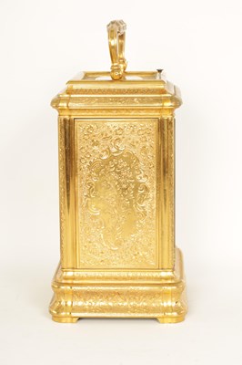 Lot 716 - DROCOURT, PARIS  No. 12353.  A FINE 19TH CENTURY FRENCH GRANDE-SONNERIE  ENGRAVED GORGE-CASE GIANT CARRIAGE CLOCK