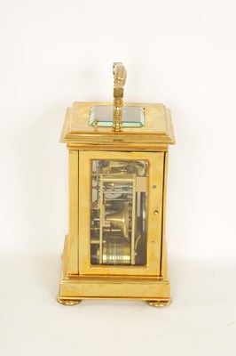 Lot 715 - JAMES McCABE, ROYAL EXCHANGE, LONDON No. 1274. A FINE 19TH CENTURY ENGLISH DOUBLE FUSEE REPEATING CARRIAGE CLOCK