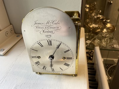 Lot 715 - JAMES McCABE, ROYAL EXCHANGE, LONDON No. 1274. A FINE 19TH CENTURY ENGLISH DOUBLE FUSEE REPEATING CARRIAGE CLOCK