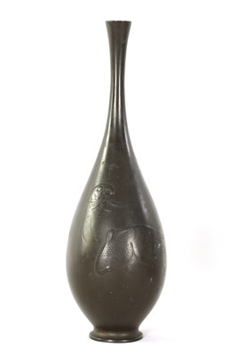 Lot 146 - A JAPANESE MEIJI PERIOD BOTTLENECK VASE